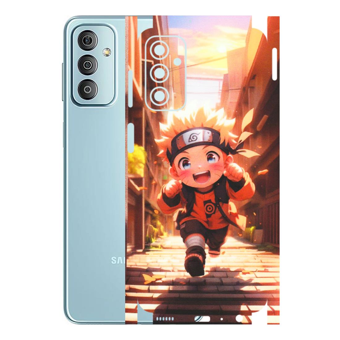 Samsung M/F/Note/Flip and C Phone Skins (All Models) - Naruto Cute Toon Running - Matte Finish (M-04) Samsung Galaxy F23