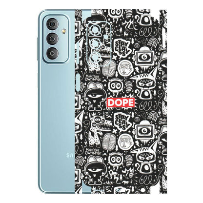 Samsung M/F/Note/Flip and C Phone Skins (All Models) - Dope Stay Classy Black Doodles - Matte Finish (M-126) Samsung Galaxy F23
