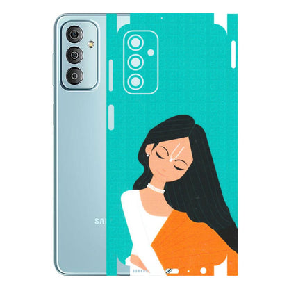 Samsung M/F/Note/Flip and C Phone Skins (All Models) - Radhe Radhe With Hindu Symbol - Matte Finish (M-164) Samsung Galaxy F23