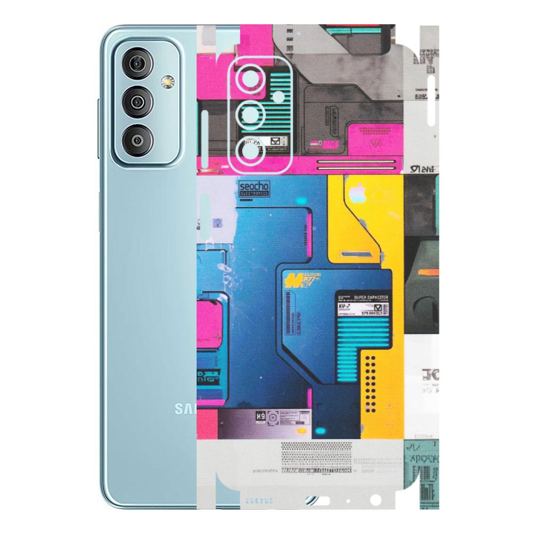 Samsung M/F/Note/Flip and C Phone Skins (All Models) - Colourfull Motherboard Internals - Matte Finish (M-55) Samsung Galaxy F23
