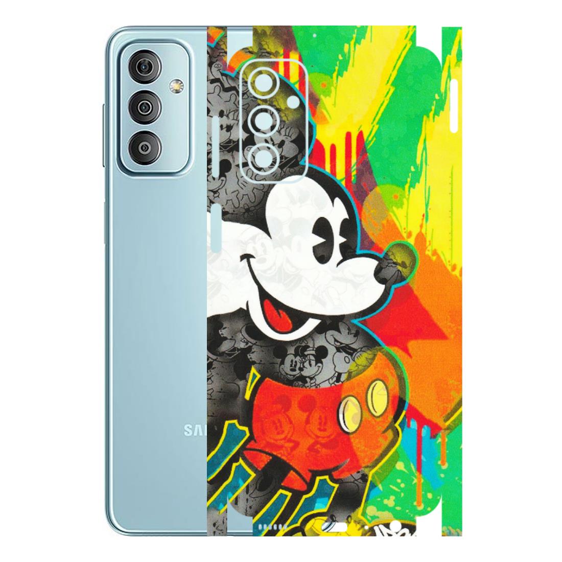 Samsung M/F/Note/Flip and C Phone Skins (All Models) - Multiple Mickey With Colourful Texture - Matte Finish (M-84) Samsung Galaxy F23