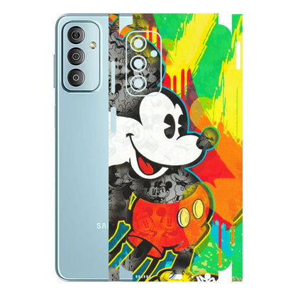 Samsung M/F/Note/Flip and C Phone Skins (All Models) - Multiple Mickey With Colourful Texture - Matte Finish (M-84) Samsung Galaxy F23