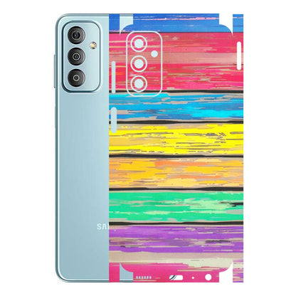 Samsung M/F/Note/Flip and C Phone Skins (All Models) - Multi Colour Wooden Wall - Matte Finish (M-96) Samsung Galaxy F23
