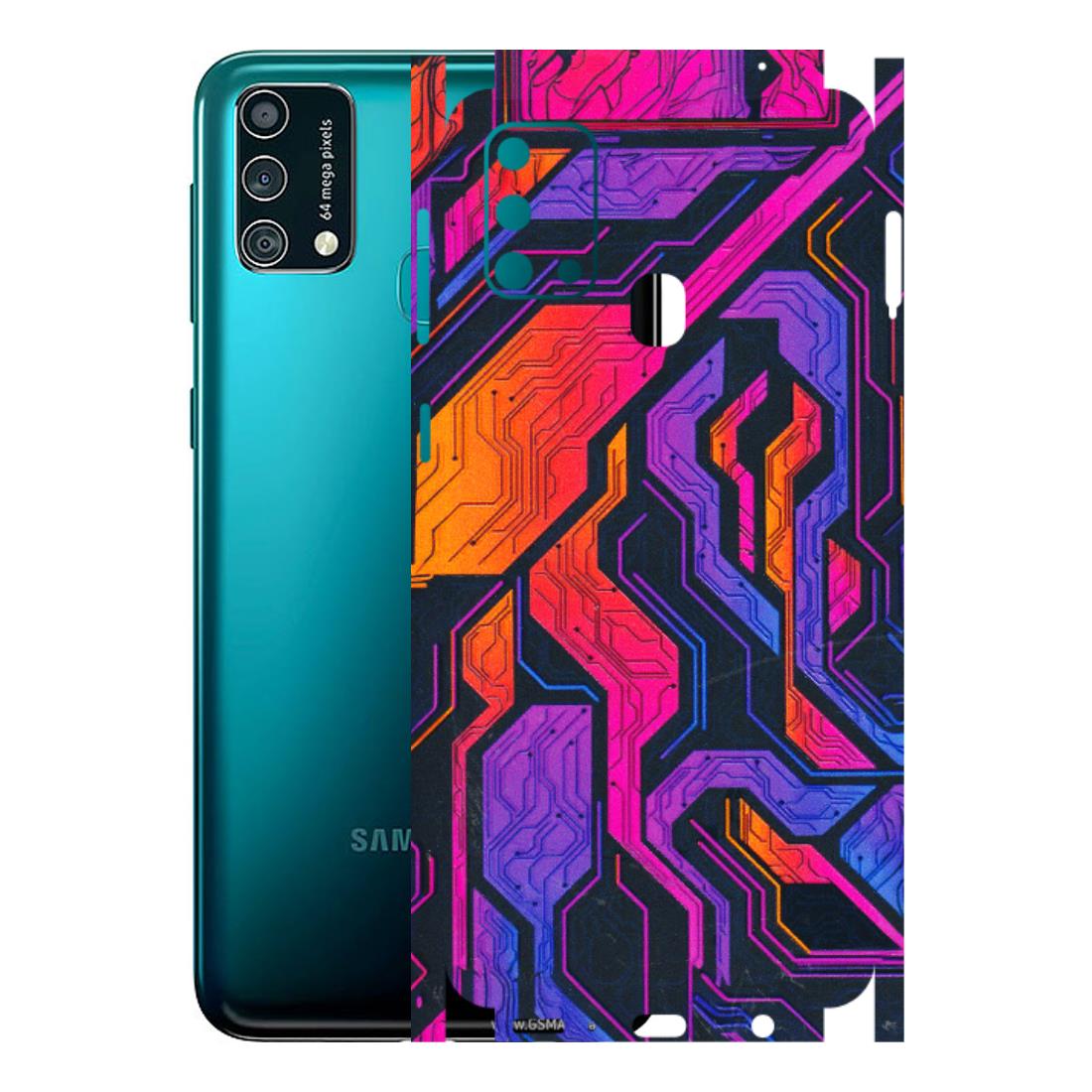 Samsung M/F/Note/Flip and C Phone Skins (All Models) - Tech Circuits Futuristic - 3D Embossed Finish (L-07) Samsung Galaxy F41