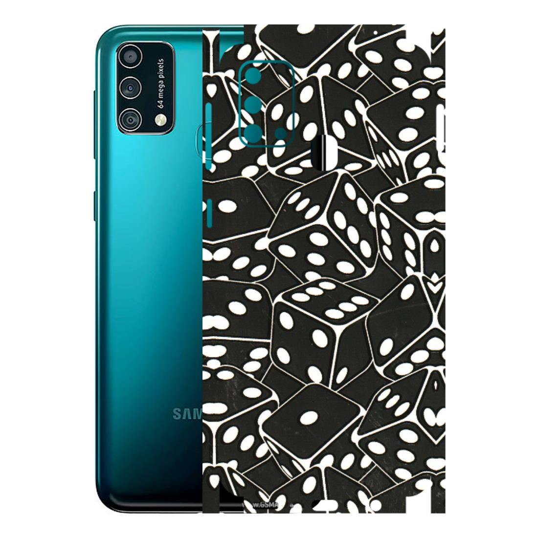 Samsung M/F/Note/Flip and C Phone Skins (All Models) - Big Black Dices - 3D Embossed Finish (L-106) Samsung Galaxy F41
