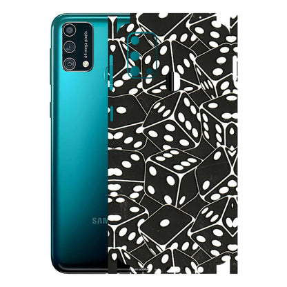 Samsung M/F/Note/Flip and C Phone Skins (All Models) - Big Black Dices - 3D Embossed Finish (L-106) Samsung Galaxy F41