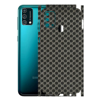 Samsung M/F/Note/Flip and C Phone Skins (All Models) - Black G Print - 3D Embossed Finish (L-109) Samsung Galaxy F41