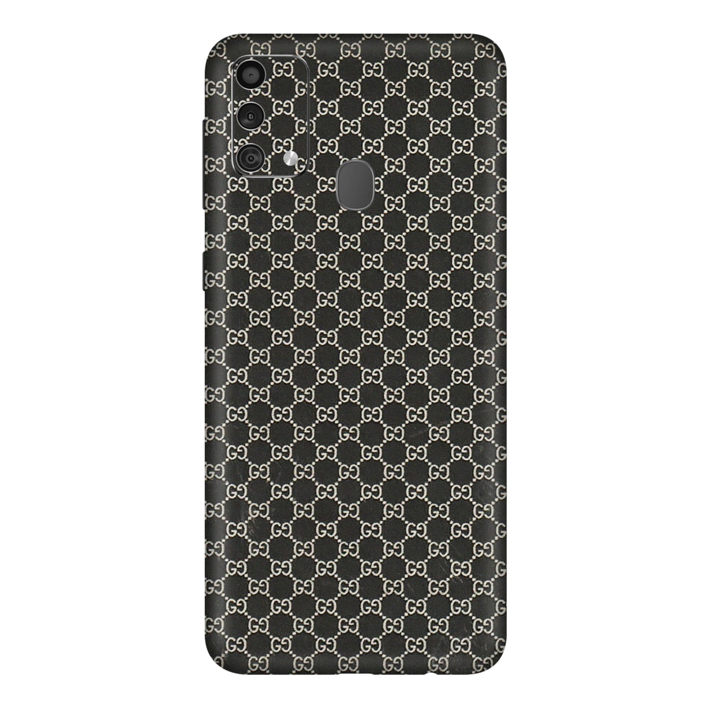 Samsung M/F/Note/Flip and C Phone Skins (All Models) - Black G Print - 3D Embossed Finish (L-109) Samsung Galaxy F41