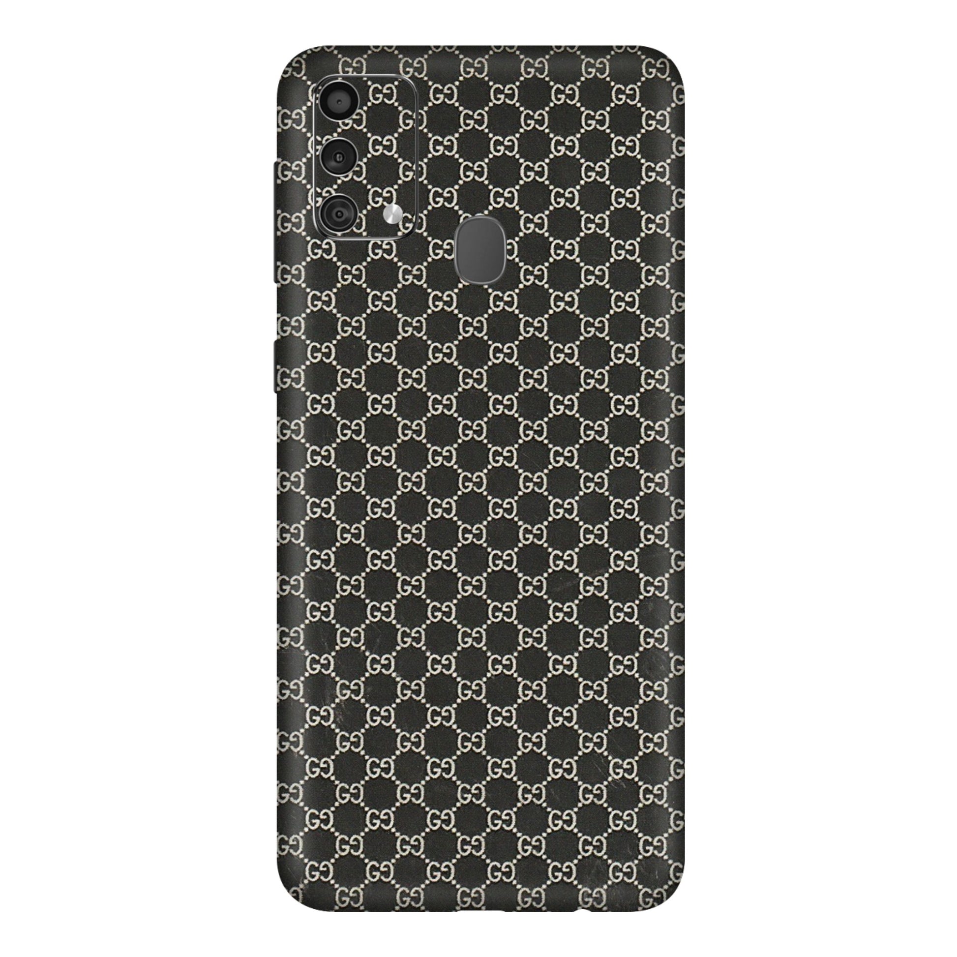 Samsung M/F/Note/Flip and C Phone Skins (All Models) - Black G Print - 3D Embossed Finish (L-109) Samsung Galaxy F41