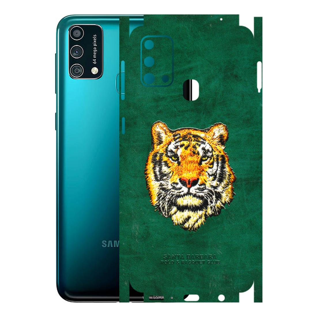 Samsung M/F/Note/Flip and C Phone Skins (All Models) - Leather Feel Tiger - 3D Embossed Finish (L-111) Samsung Galaxy F41