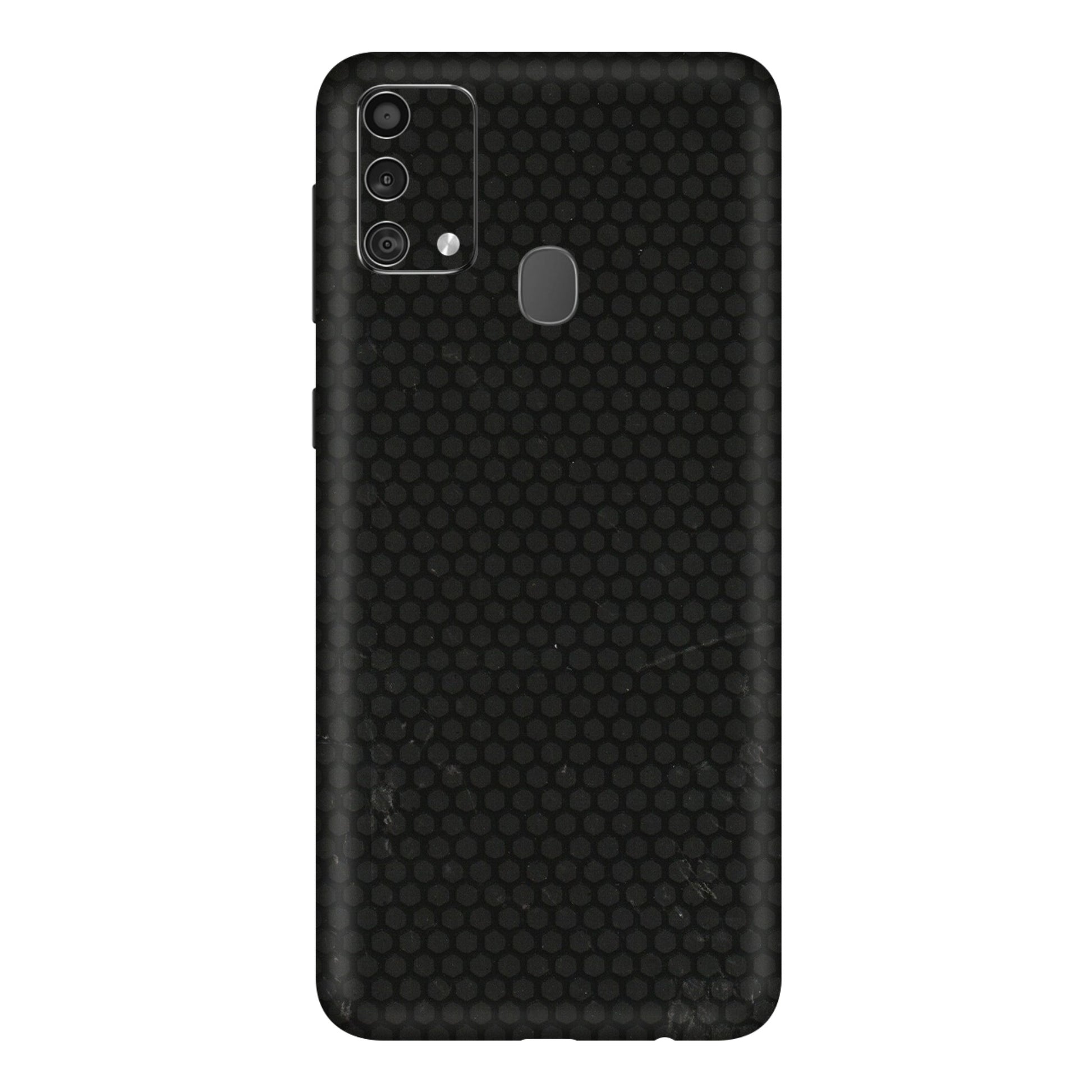 Samsung M/F/Note/Flip and C Phone Skins (All Models) - Black honeycomb - 3D Embossed Finish (L-114) Samsung Galaxy F41