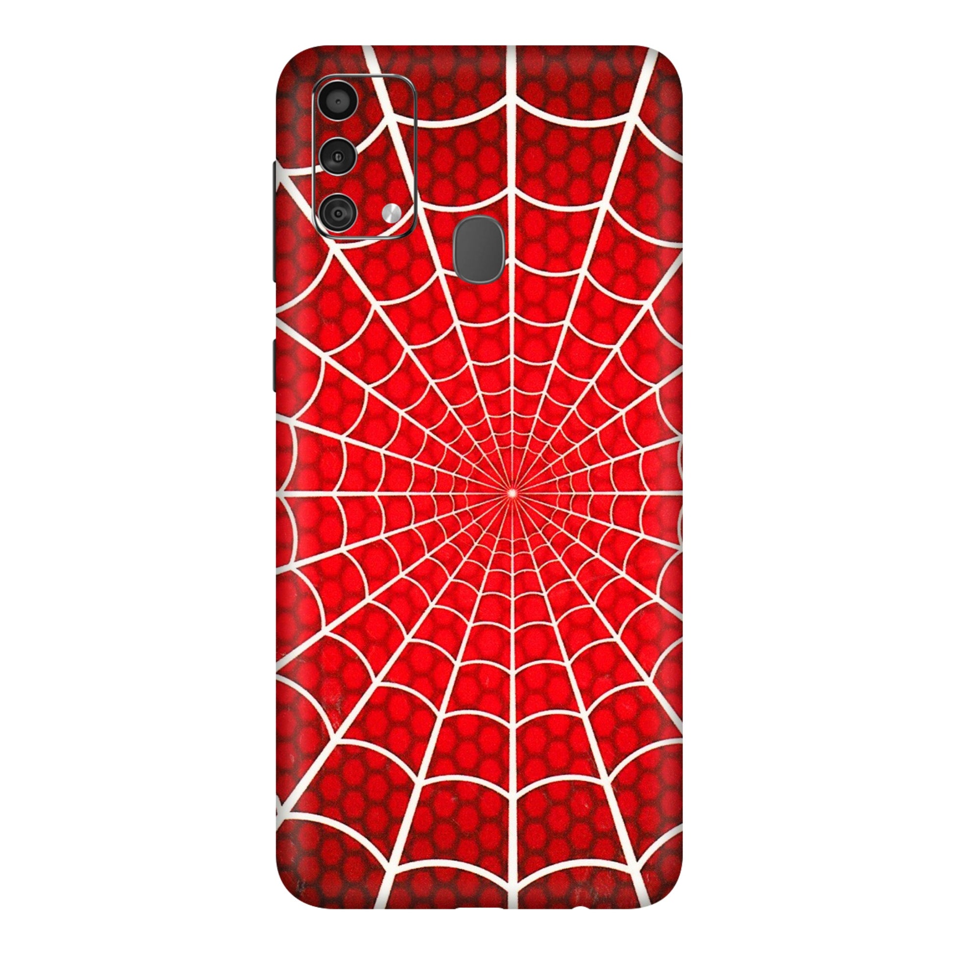 Samsung M/F/Note/Flip and C Phone Skins (All Models) - Classic Spidey Web - 3D Embossed Finish (L-115) Samsung Galaxy F41