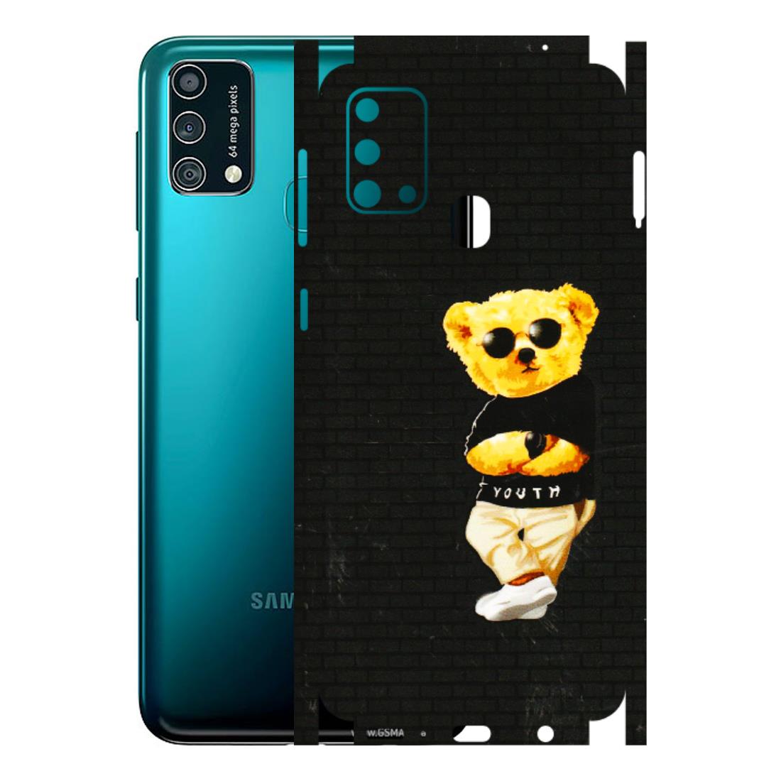 Samsung M/F/Note/Flip and C Phone Skins (All Models) - Classy Teddy Bear - 3D Embossed Finish (L-116) Samsung Galaxy F41