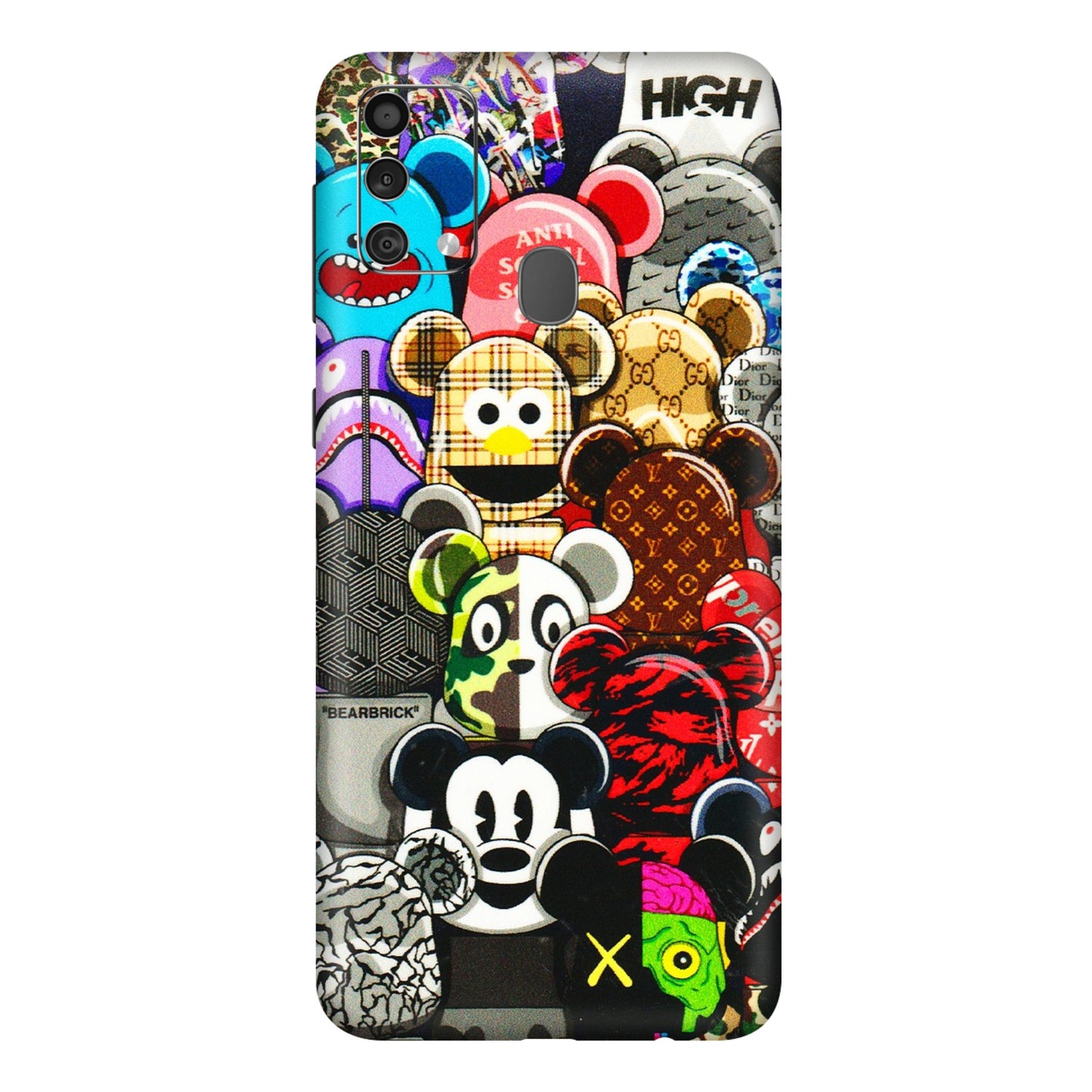 Samsung M/F/Note/Flip and C Phone Skins (All Models) - More Mickey Mouses - 3D Embossed Finish (L-118) Samsung Galaxy F41