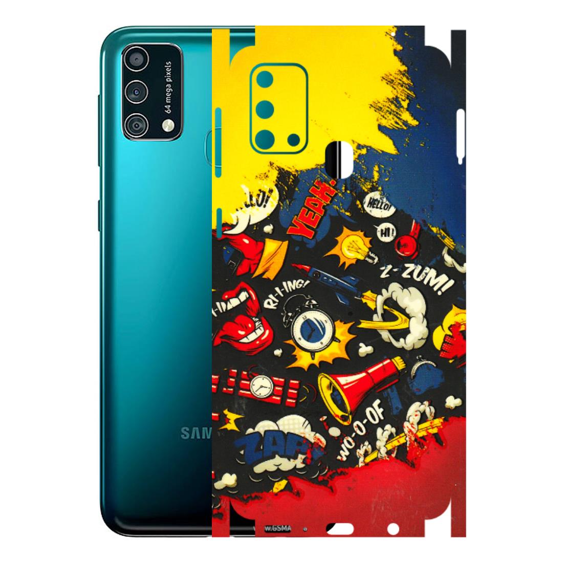 Samsung M/F/Note/Flip and C Phone Skins (All Models) - Pacific Doodle Art - 3D Embossed Finish (L-120) Samsung Galaxy F41