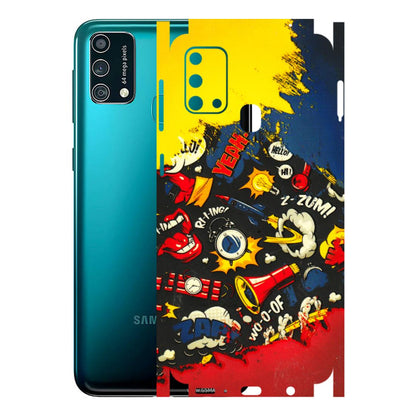 Samsung M/F/Note/Flip and C Phone Skins (All Models) - Pacific Doodle Art - 3D Embossed Finish (L-120) Samsung Galaxy F41