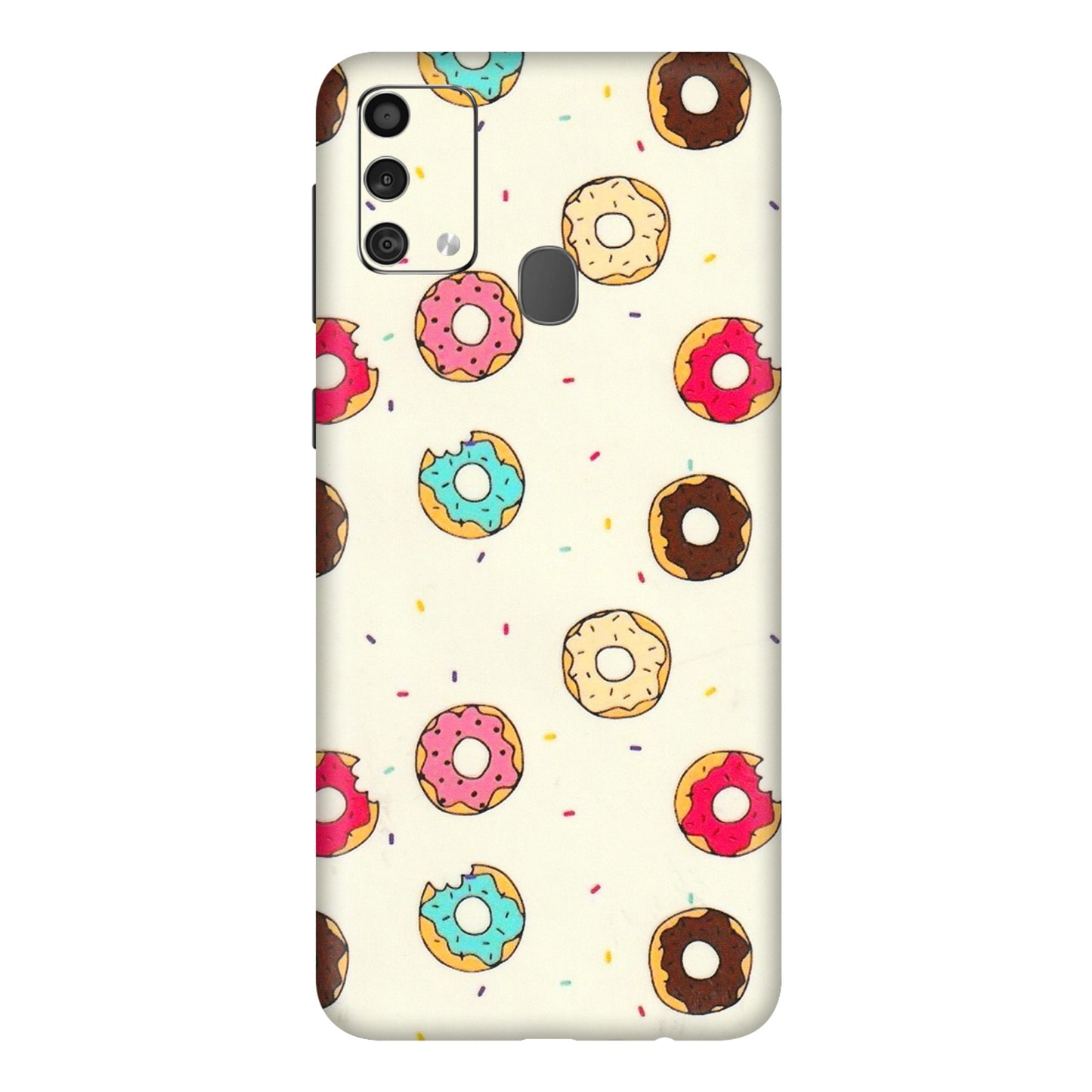 Samsung M/F/Note/Flip and C Phone Skins (All Models) - Mini Donuts Doodle Art - 3D Embossed Finish (L-122) Samsung Galaxy F41