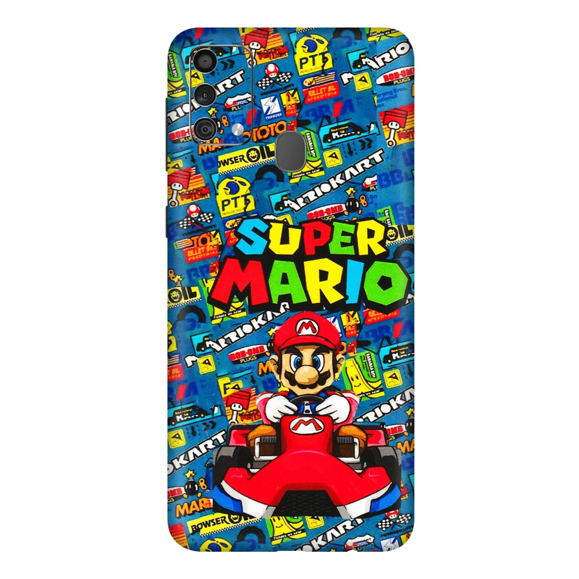 Samsung M/F/Note/Flip and C Phone Skins (All Models) - Super Mario Kart - 3D Embossed Finish (L-140) Samsung Galaxy F41