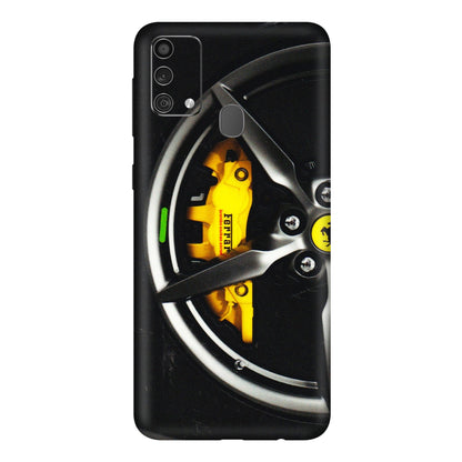 Samsung M/F/Note/Flip and C Phone Skins (All Models) - Ferrari Wheel Alloy - 3D Embossed Finish (L-173) Samsung Galaxy F41