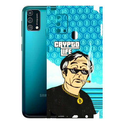 Samsung M/F/Note/Flip and C Phone Skins (All Models) - Crypto Thug Life - 3D Embossed Finish (L-179) Samsung Galaxy F41
