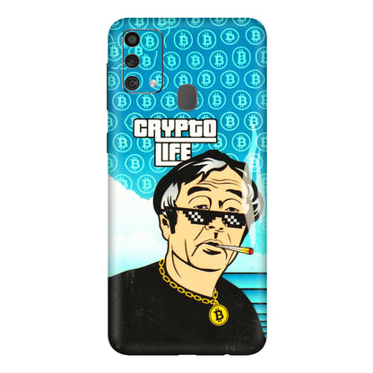 Samsung M/F/Note/Flip and C Phone Skins (All Models) - Crypto Thug Life - 3D Embossed Finish (L-179) Samsung Galaxy F41