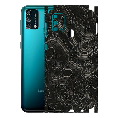 Samsung M/F/Note/Flip and C Phone Skins (All Models) - Black Swirl - 3D Embossed Finish (L-196) Samsung Galaxy F41
