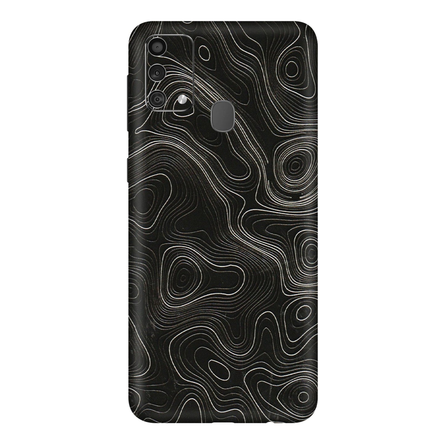 Samsung M/F/Note/Flip and C Phone Skins (All Models) - Black Swirl - 3D Embossed Finish (L-196) Samsung Galaxy F41