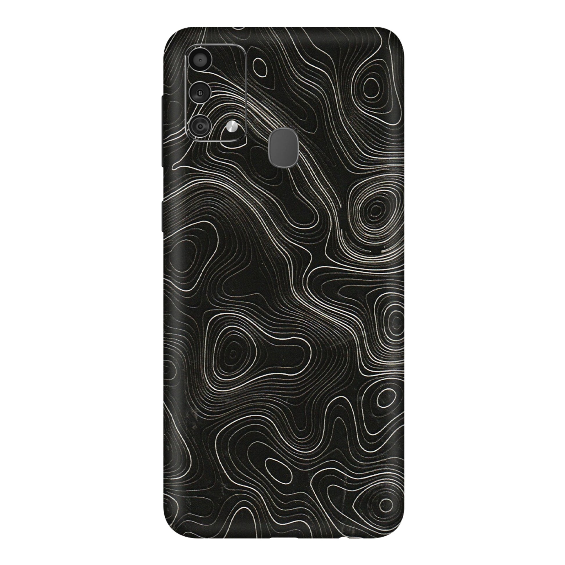 Samsung M/F/Note/Flip and C Phone Skins (All Models) - Black Swirl - 3D Embossed Finish (L-196) Samsung Galaxy F41
