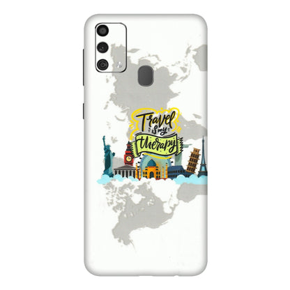 Samsung M/F/Note/Flip and C Phone Skins (All Models) - Travel Therapy - 3D Embossed Finish (L-199) Samsung Galaxy F41