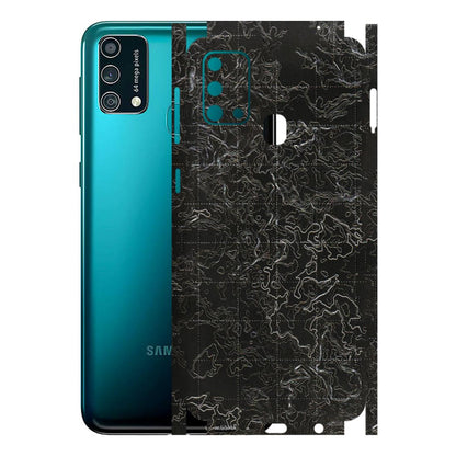 Samsung M/F/Note/Flip and C Phone Skins (All Models) - Black map Texture - 3D Embossed Finish (L-201) Samsung Galaxy F41
