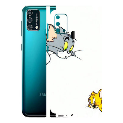 Samsung M/F/Note/Flip and C Phone Skins (All Models) - Cute Tom And Jerry - 3D Embossed Finish (L-220) Samsung Galaxy F41