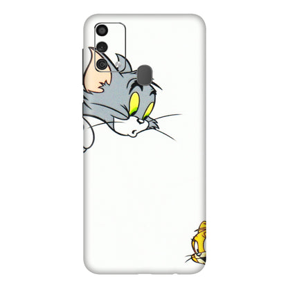 Samsung M/F/Note/Flip and C Phone Skins (All Models) - Cute Tom And Jerry - 3D Embossed Finish (L-220) Samsung Galaxy F41
