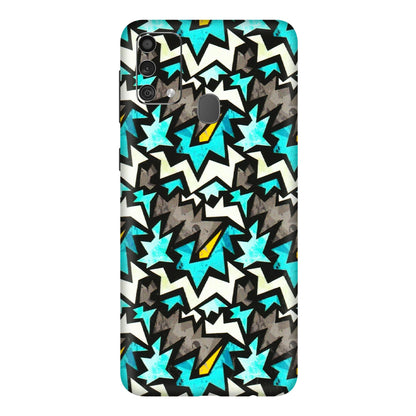 Samsung M/F/Note/Flip and C Phone Skins (All Models) - Funky Zig Zag - 3D Embossed Finish (L-223) Samsung Galaxy F41