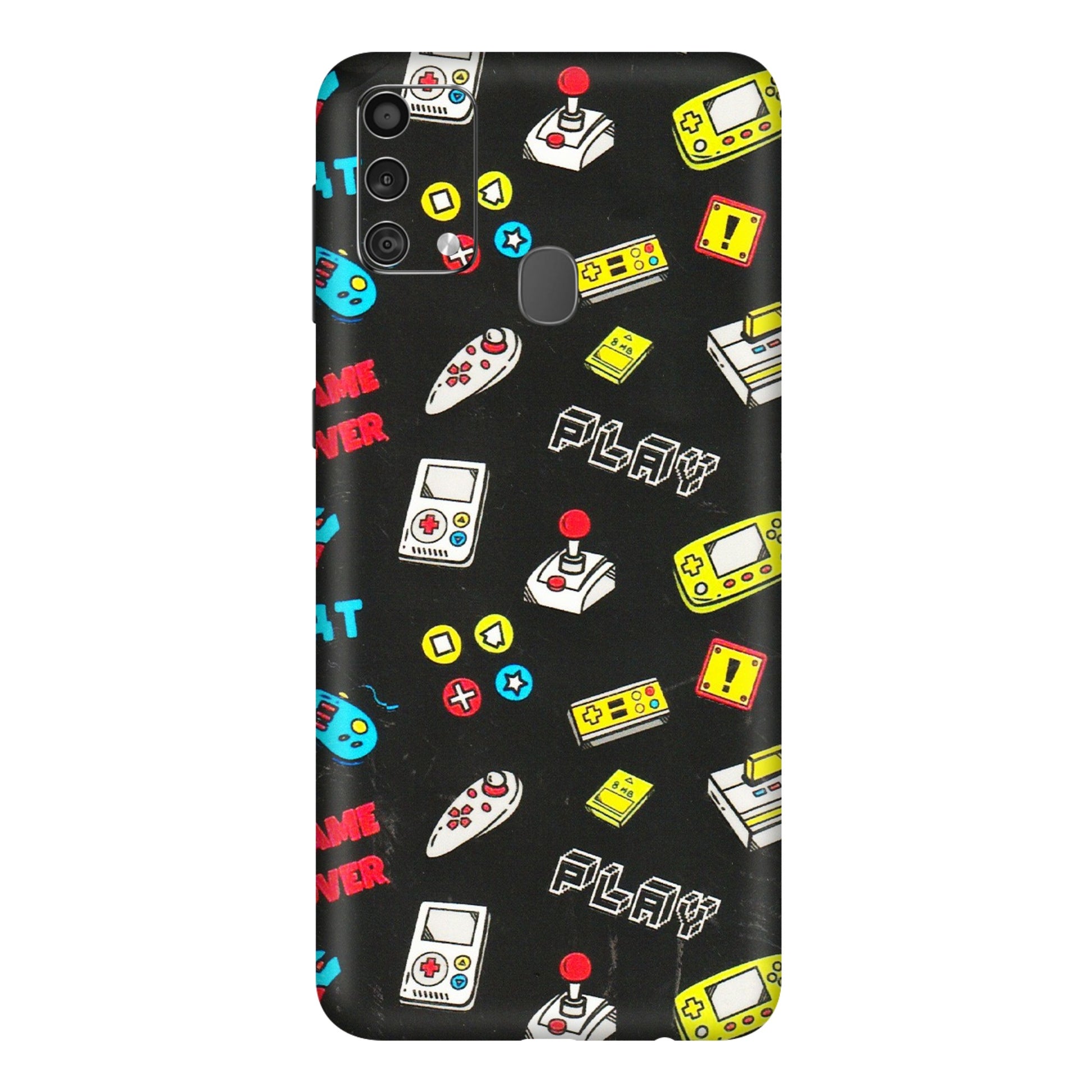 Samsung M/F/Note/Flip and C Phone Skins (All Models) - Gaming Doodles - 3D Embossed Finish (L-224) Samsung Galaxy F41