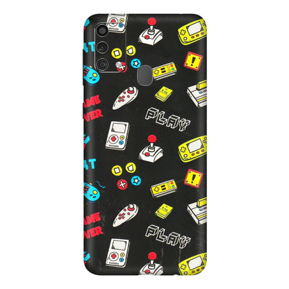 Samsung M/F/Note/Flip and C Phone Skins (All Models) - Gaming Doodles - 3D Embossed Finish (L-224) Samsung Galaxy F41