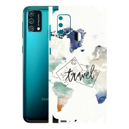 Samsung M/F/Note/Flip and C Phone Skins (All Models) - Travel The World - 3D Embossed Finish (L-232) Samsung Galaxy F41