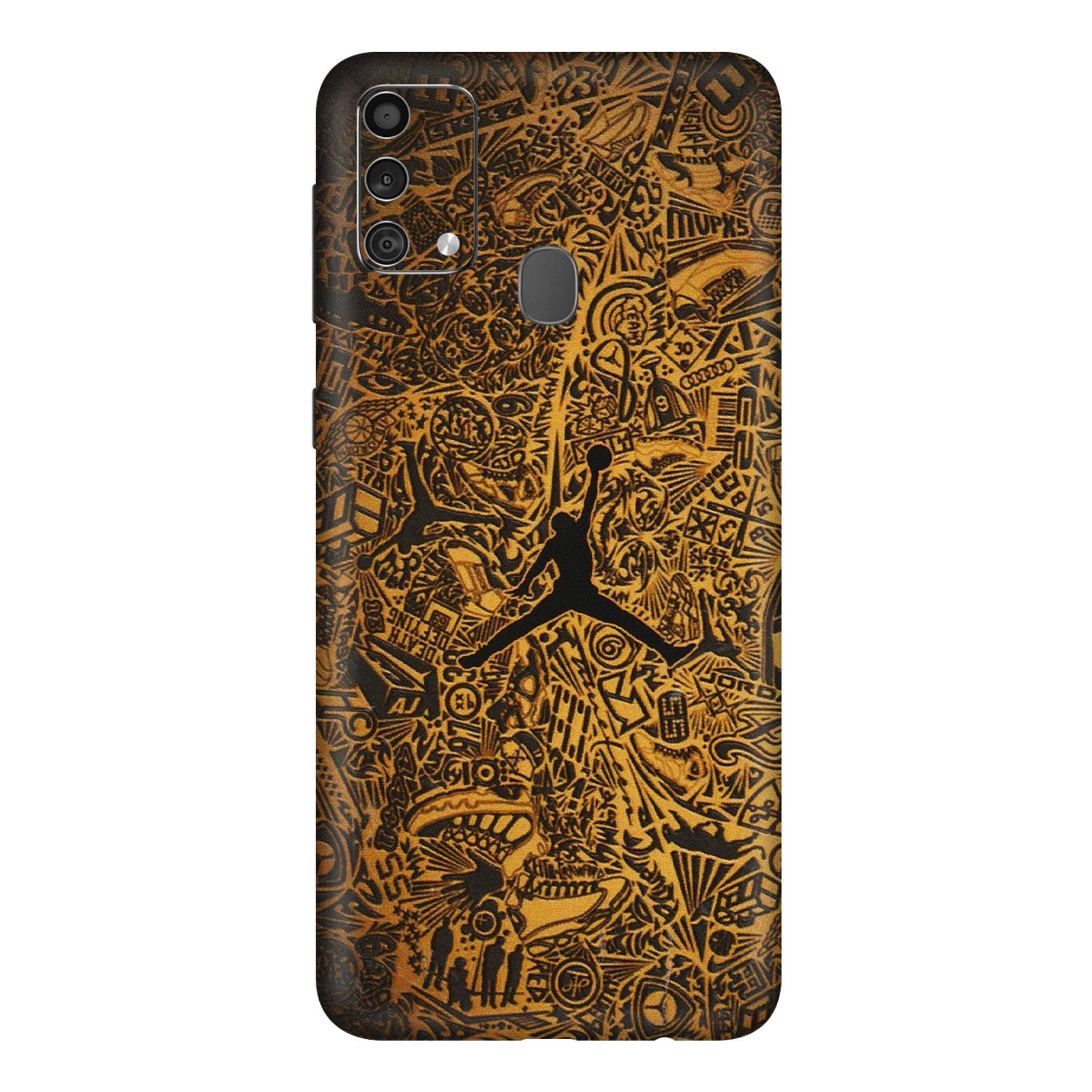 Samsung M/F/Note/Flip and C Phone Skins (All Models) - Premium Gold Basketball Player - 3D Embossed Finish (L-236) Samsung Galaxy F41