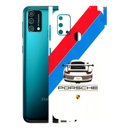 Samsung M/F/Note/Flip and C Phone Skins (All Models) - Porche Car Sober Logo - 3D Embossed Finish (L-248) Samsung Galaxy F41