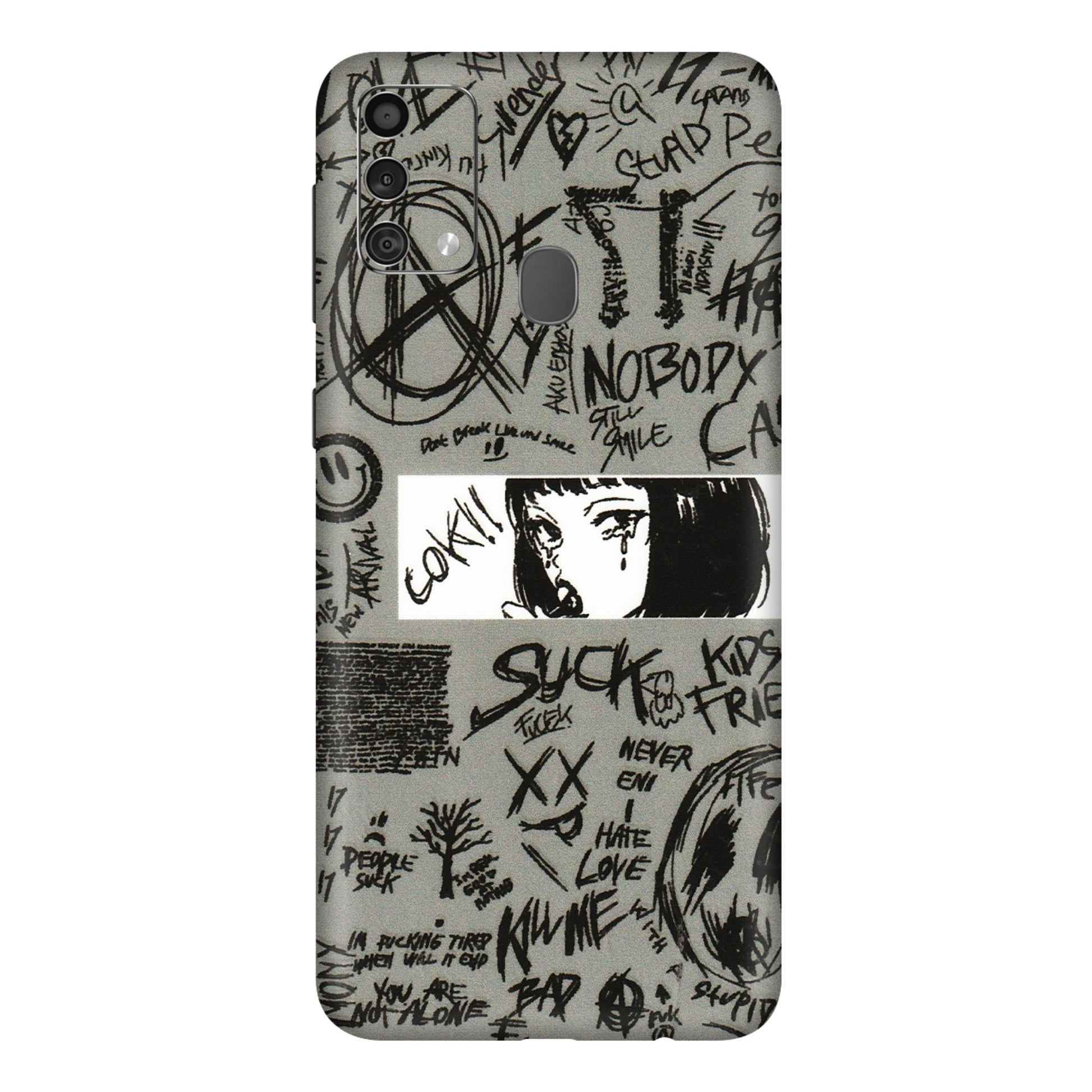 Samsung M/F/Note/Flip and C Phone Skins (All Models) - Never Have Love Anime - 3D Embossed Finish (L-260) Samsung Galaxy F41