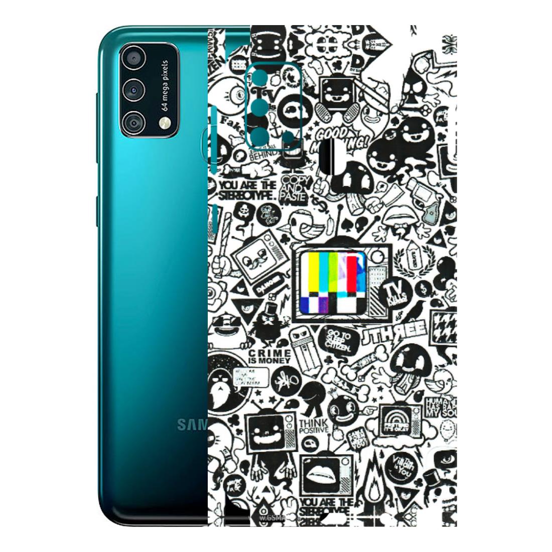 Samsung M/F/Note/Flip and C Phone Skins (All Models) - Doodles Positive Art - 3D Embossed Finish (L-263) Samsung Galaxy F41