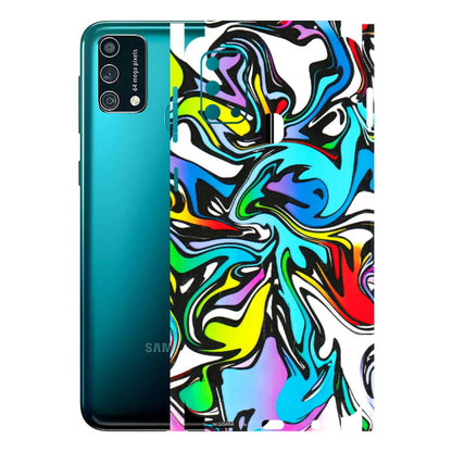 Samsung M/F/Note/Flip and C Phone Skins (All Models) - Abstract Colour Paints - 3D Embossed Finish (L-271) Samsung Galaxy F41