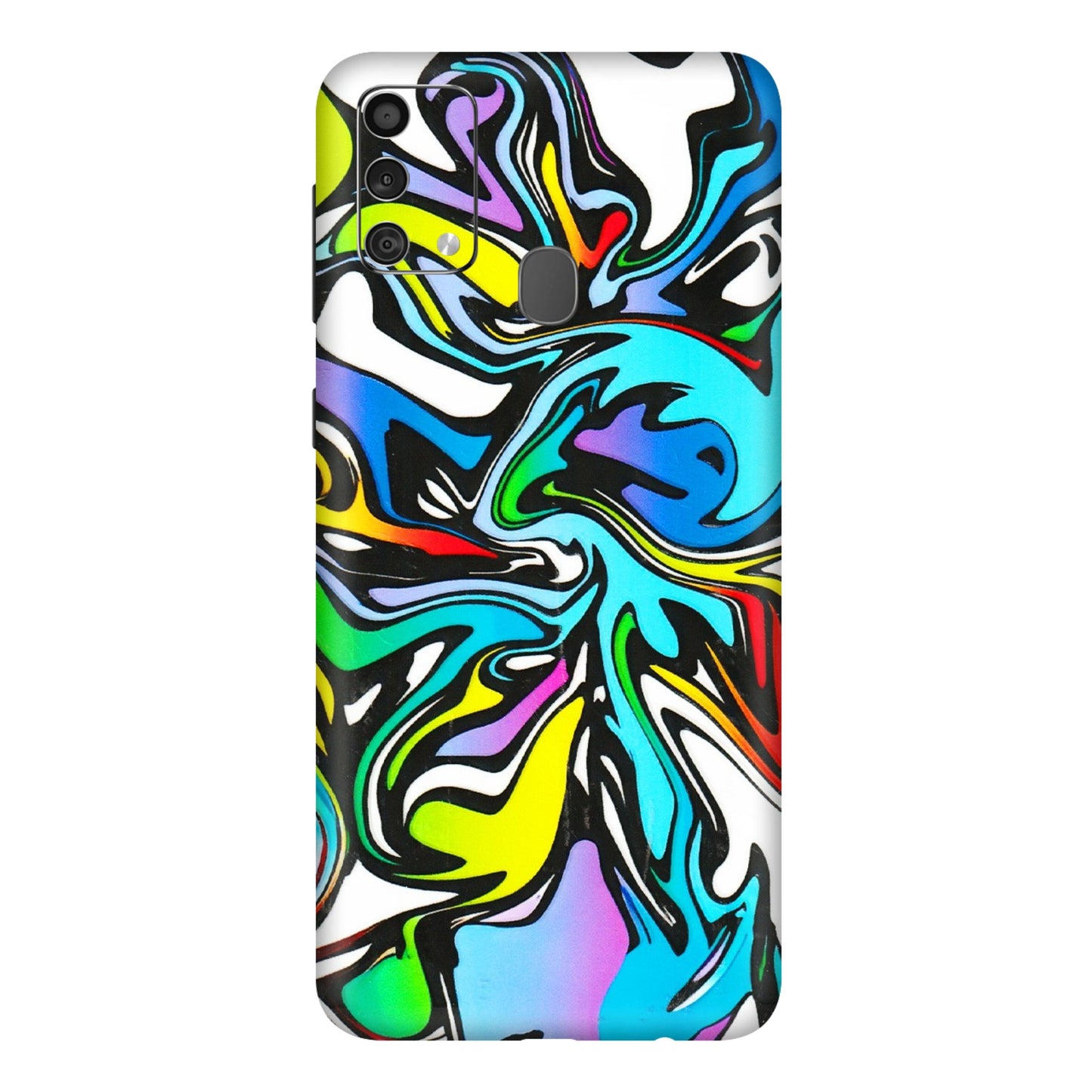 Samsung M/F/Note/Flip and C Phone Skins (All Models) - Abstract Colour Paints - 3D Embossed Finish (L-271) Samsung Galaxy F41