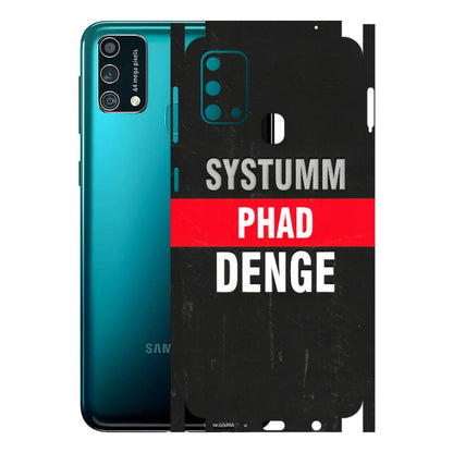 Samsung M/F/Note/Flip and C Phone Skins (All Models) - Systumm Phad Denge - 3D Embossed Finish (L-278) Samsung Galaxy F41