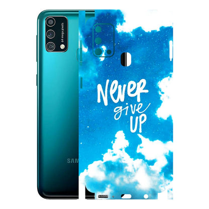 Samsung M/F/Note/Flip and C Phone Skins (All Models) - Never Give Up - 3D Embossed Finish (L-279) Samsung Galaxy F41