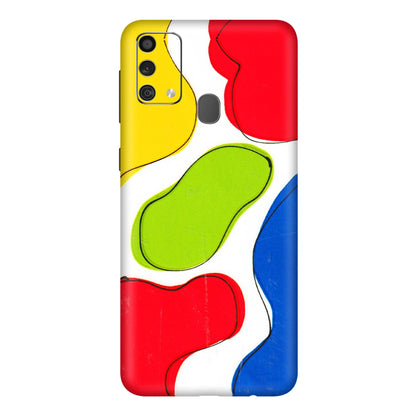 Samsung M/F/Note/Flip and C Phone Skins (All Models) - RGB Colour Paint - 3D Embossed Finish (L-284) Samsung Galaxy F41