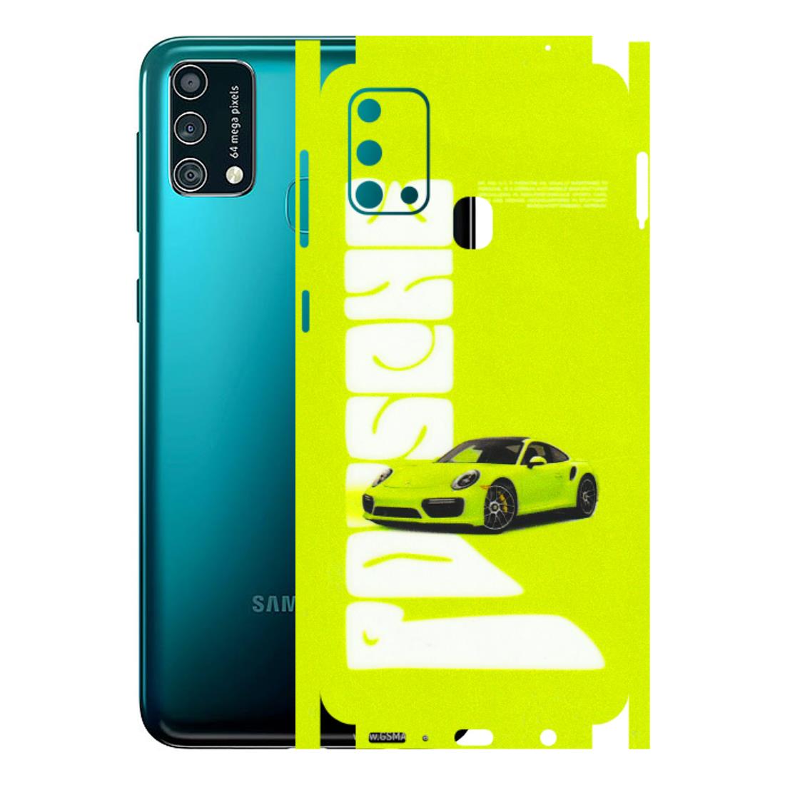 Samsung M/F/Note/Flip and C Phone Skins (All Models) - Lime Green Porche - 3D Embossed Finish (L-30) Samsung Galaxy F41