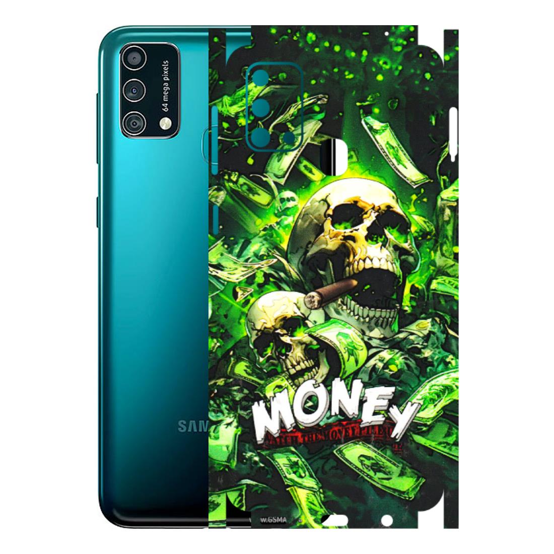 Samsung M/F/Note/Flip and C Phone Skins (All Models) - Skull Money - 3D Embossed Finish (L-303) Samsung Galaxy F41