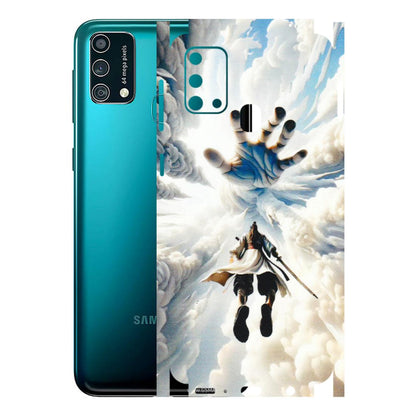 Samsung M/F/Note/Flip and C Phone Skins (All Models) - Big Hand With Monkey King - 3D Embossed Finish (L-323) Samsung Galaxy F41