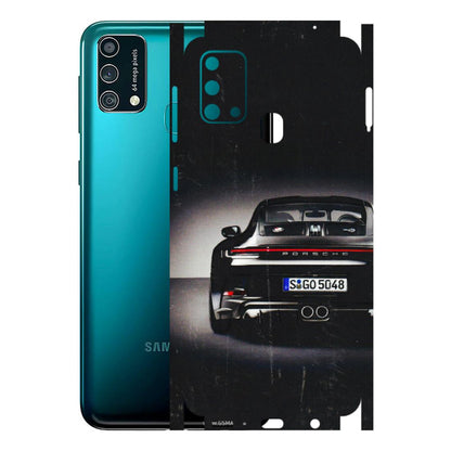 Samsung M/F/Note/Flip and C Phone Skins (All Models) - New Black Porsche GT3 - 3D Embossed Finish (L-327) Samsung Galaxy F41