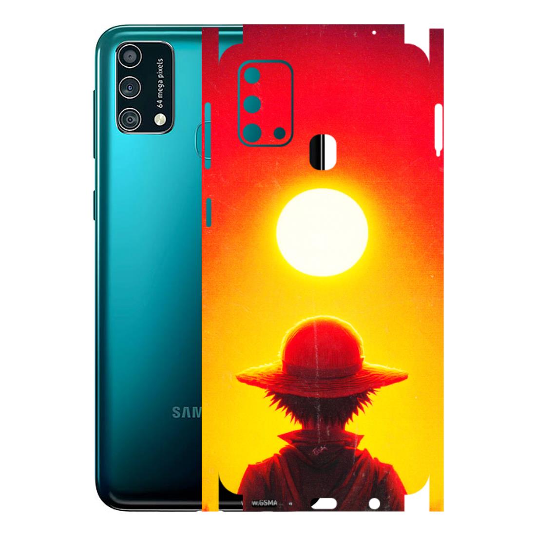 Samsung M/F/Note/Flip and C Phone Skins (All Models) - Cool Sunset With Monkey D.Luffy Anime - 3D Embossed Finish (L-329) Samsung Galaxy F41
